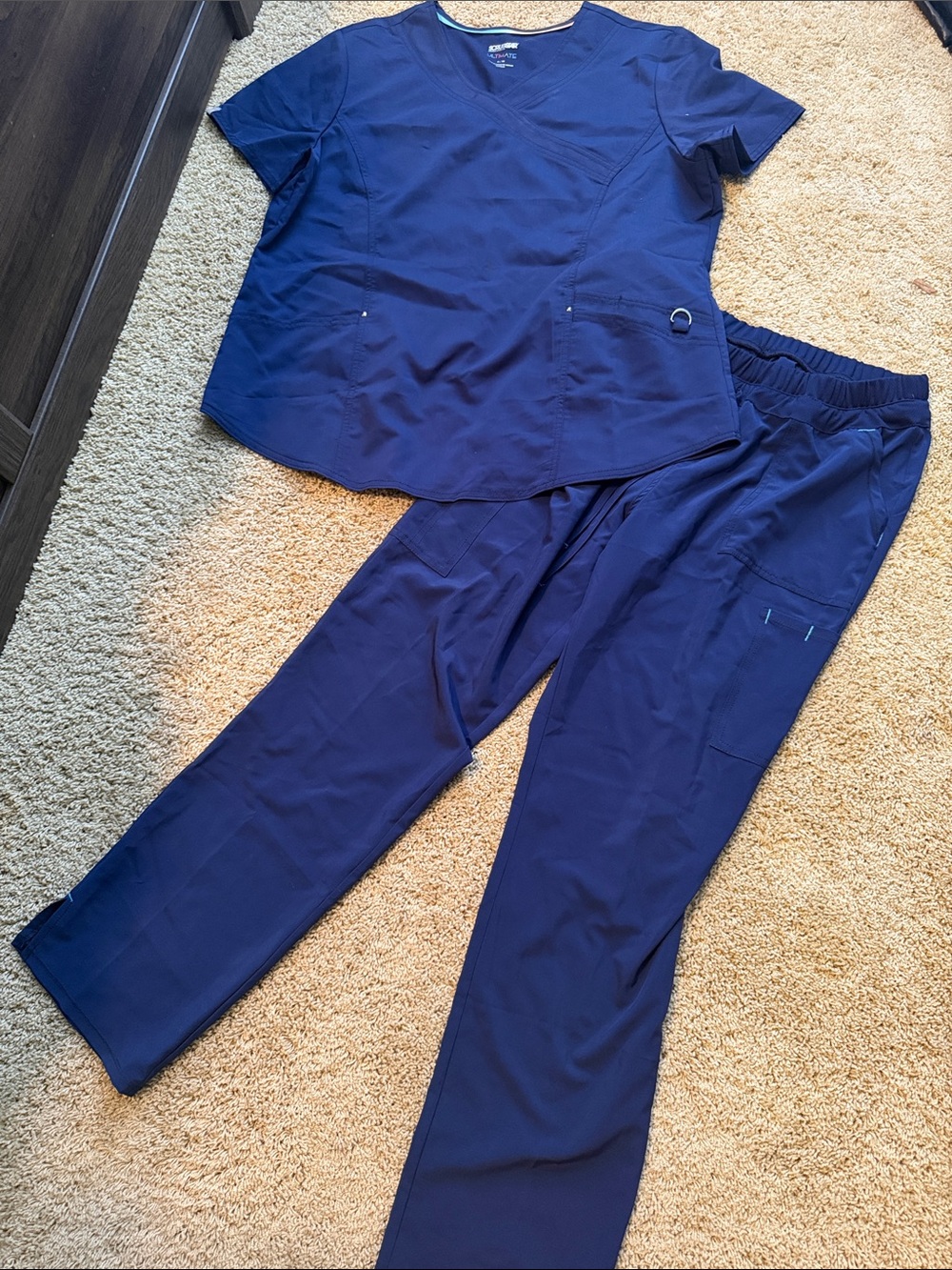 Scrub Set - Navy X Large-  Pants & Top